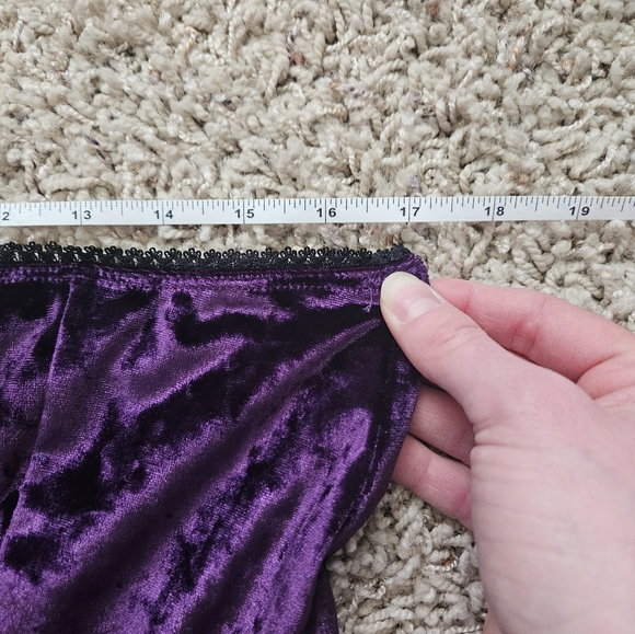 SOLD ** NWT Dolls Kill Widow Purple Crushed Velvet Maxi Skirt - medium - Picture 11 of 11